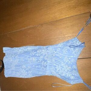 JS Collections Periwinkle Lace Dress